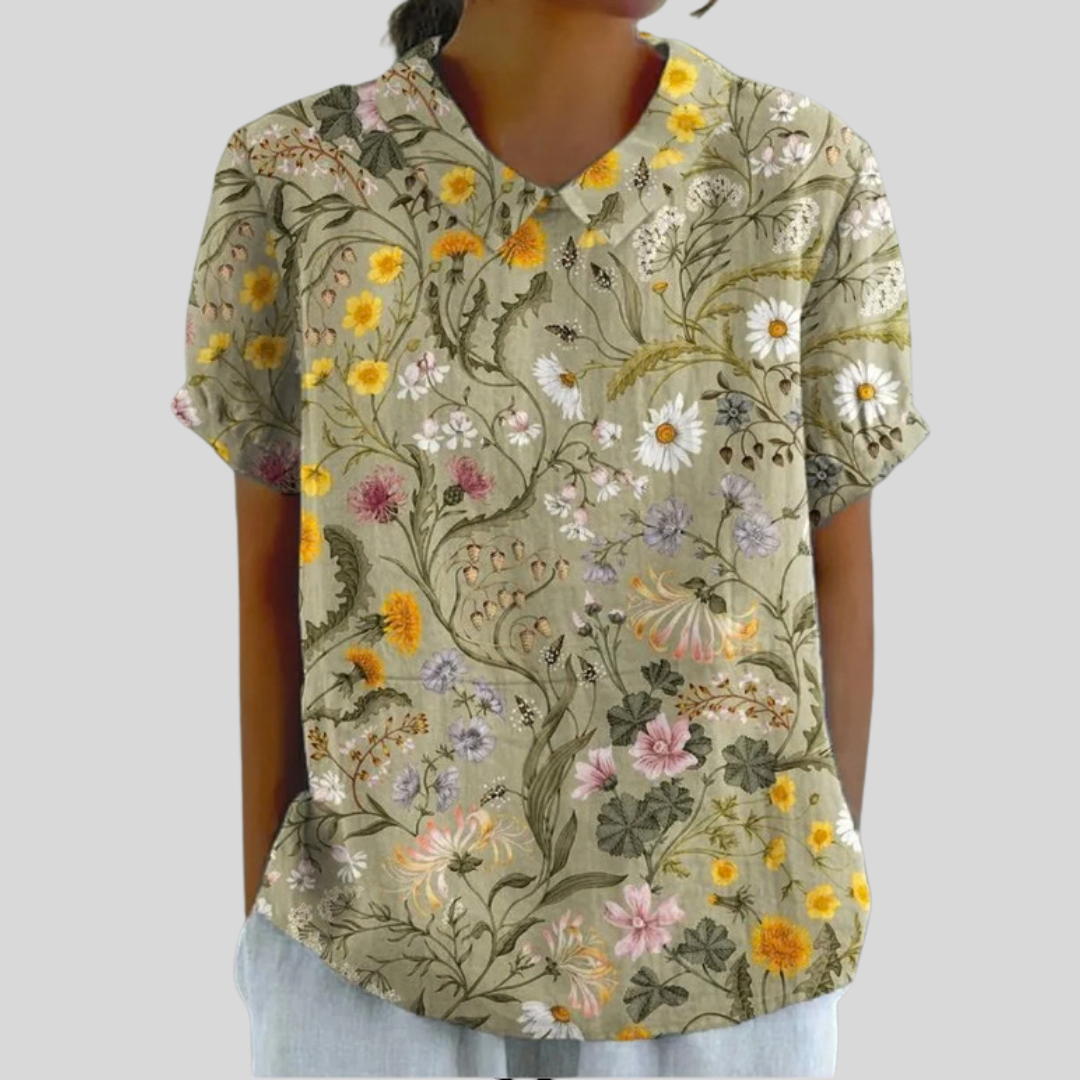Haut Fleuri Confort Élégant