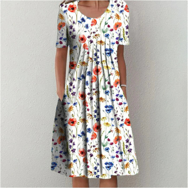 Hailey | Robe florale élégante et décontractée avec poches