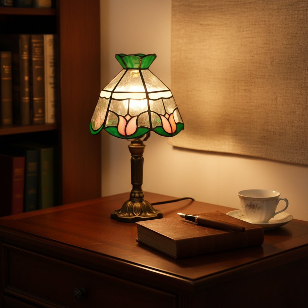 Lampe de table baroque antique avec LED