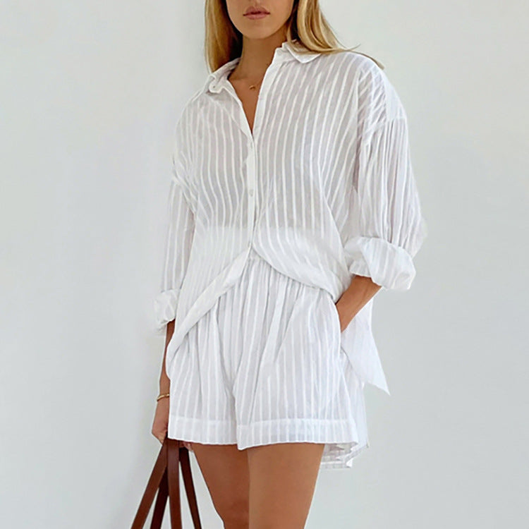 Viola - Ensemble Chemise Boutonnée et Shorts Aérés