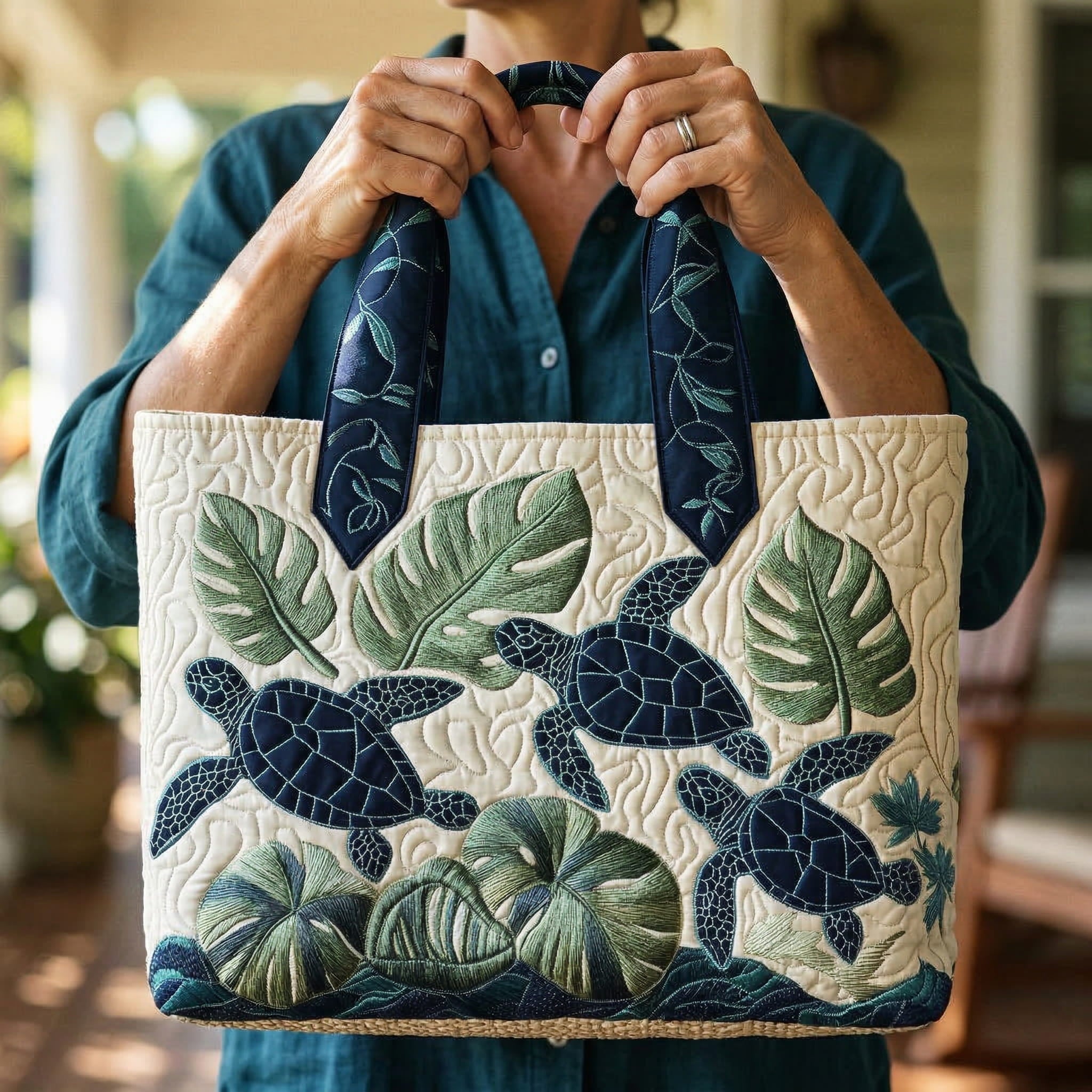 Sac artisanal Grâce de la tortue marine