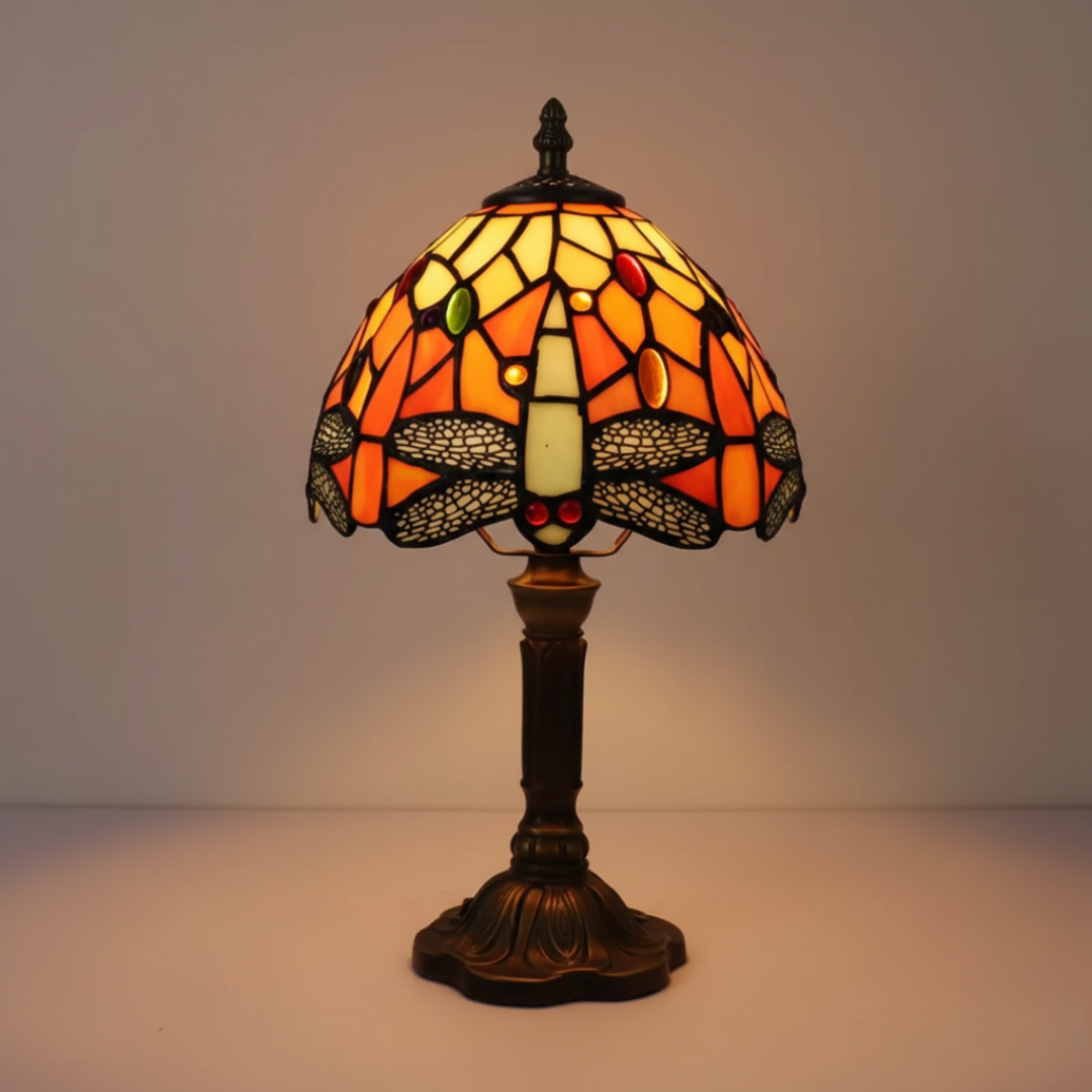 Lampe de table décorative en verre coloré à LED