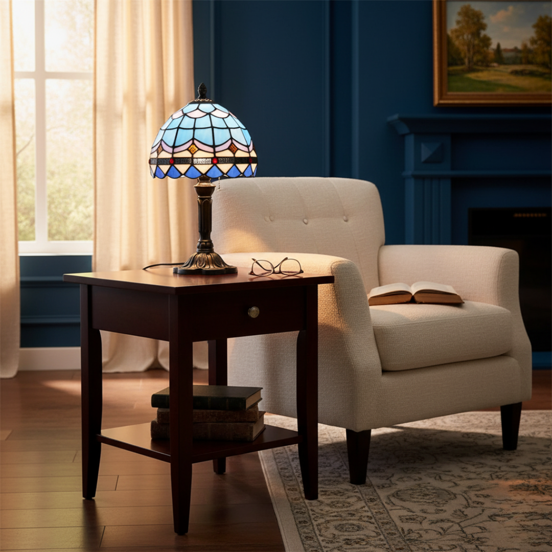 Lampe LED dorée baroque rétro