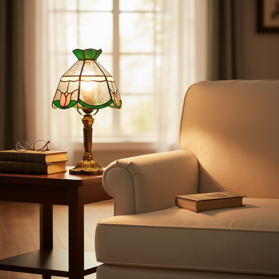 Lampe de table baroque antique avec LED