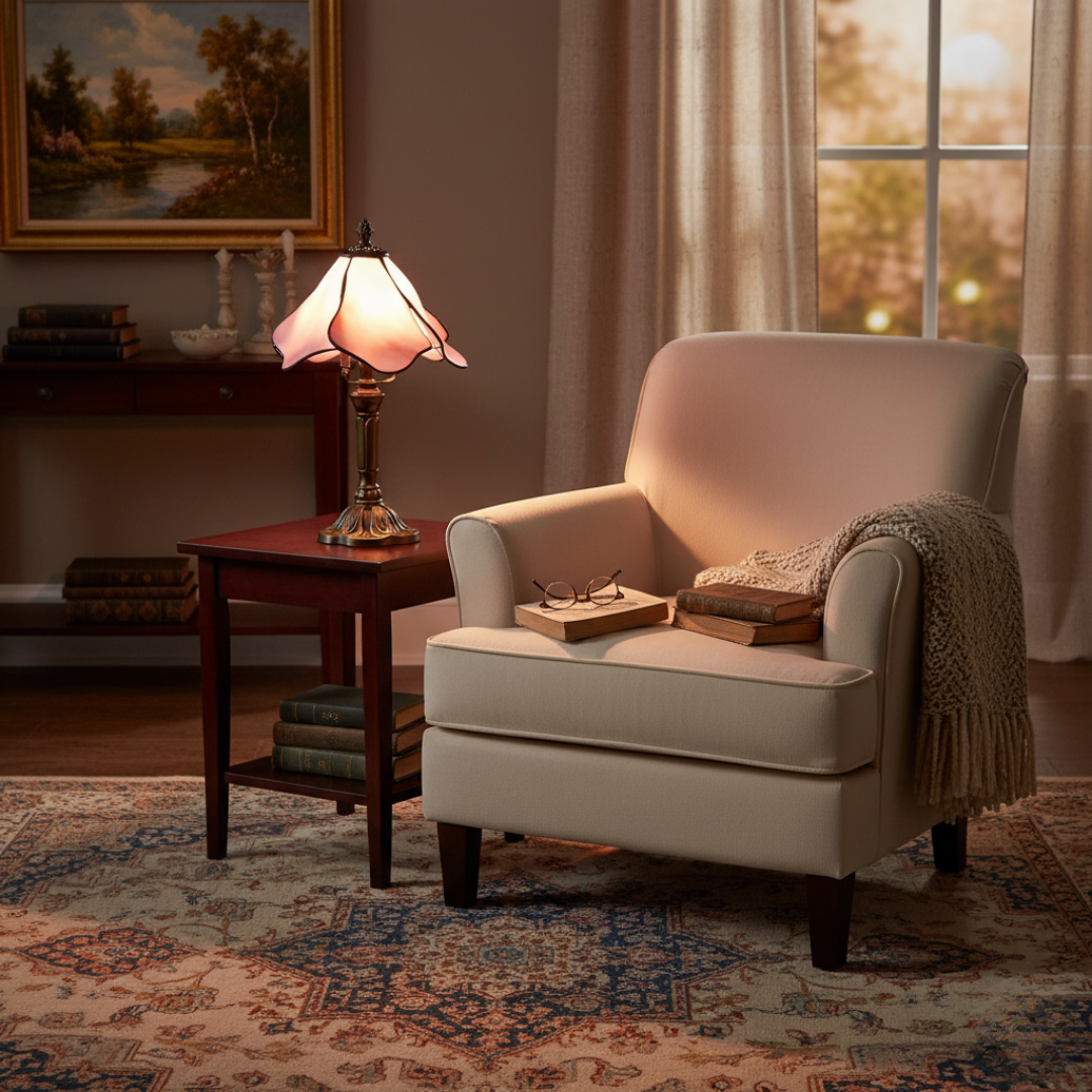 Lampe de table LED avec une touche artistique baroque