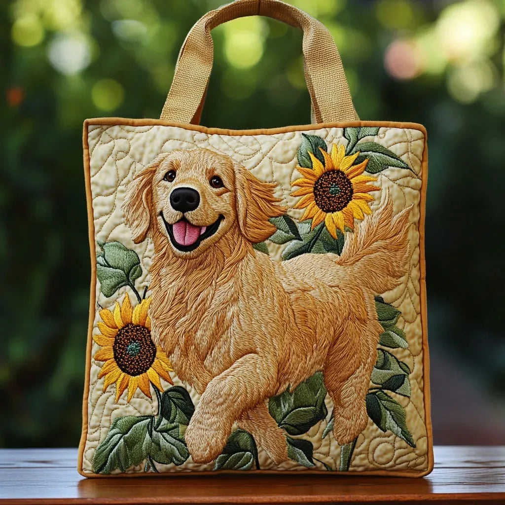 Sac artisanal doré matelassé