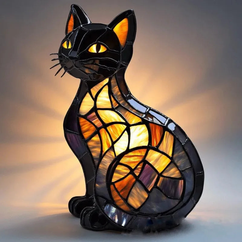 Chat brillant à minuit